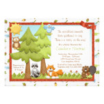 Cute Woodland Animals Baby Shower Invitation
