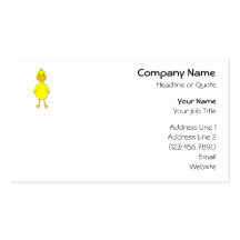 Cute Yellow Duck. Business Card