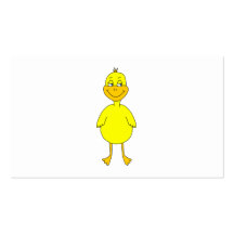 Cute Yellow Duck. Business Card Templates