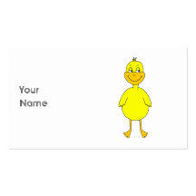 Cute Yellow Duck. Business Cards