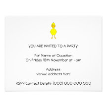 Cute Yellow Duck. Personalized Announcements
