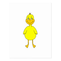 Cute Yellow Duck. Post Cards