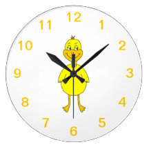 Cute Yellow Duck. Wallclock