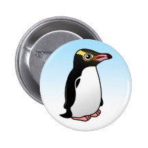 Cute Yellow-eyed Penguin Pinback Buttons