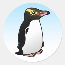 Cute Yellow-eyed Penguin Round Sticker