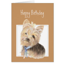 Cute Yorkie, Yorkshire Terrier, Dog, Pet Cards