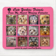 CUTE YORKIES Friends Now (on a MOUSEPAD)