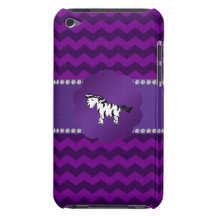 Cute zebra purple chevrons iPod Case-Mate cases