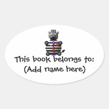 Cute zebra with a zipper oval sticker
