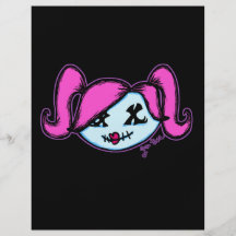 Cute Zombie (on dark background) Flyer Design