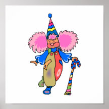 cutesy clown poster