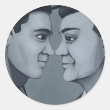 Cuties In Love: Mango Seltzer Round Stickers