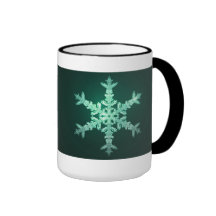 Cyan Snowflake Mug