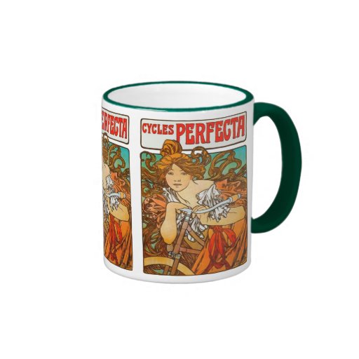 Cycles Perfecta, Alphonse Mucha Art Nouveau Coffee Mug