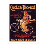 Cycles Tnomed "The Cowboy" Vintage French Bike Ad Post Card
