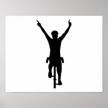 Cyclist winner print