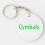 cymbals text mint acrylic key chains