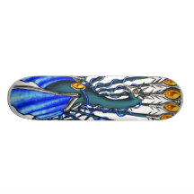 Cyperpunk Peacock Skate Board Deck