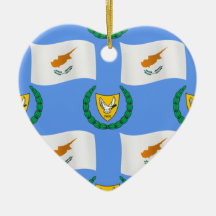 Cyprus Flag and Coat of Arms Christmas Tree Ornaments