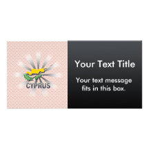 Cyprus Flag Map 2.0 Personalised Photo Card