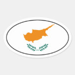 Cyprus Flag Oval Sticker