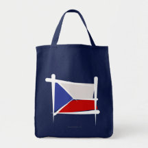 Czech Republic Brush Flag Bags