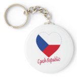 Czech Republic Flag Heart keychains