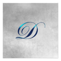 D Elegant Monogram Invitation
