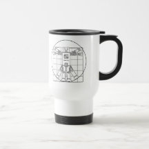 Da Vinci Vitruvian Robot Coffee Mugs