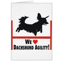 Dachshund Agility Love Card