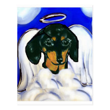 Dachshund angel postcards
