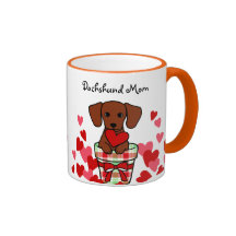 Dachshund  Cartoon Heart Mug