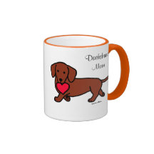 Dachshund  Cartoon Heart Mug