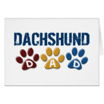 DACHSHUND Dad Paw Print 1 Cards