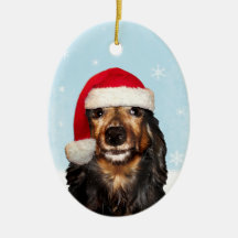 Dachshund Holiday Ornament (double sided)