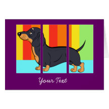 Dachshund Rainbow Wallpaper Card