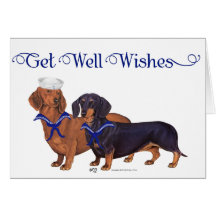Dachshund Sailors Greeting Card