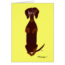Dachshund Sidney Card