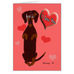 Dachshund Sidney Valentine Card