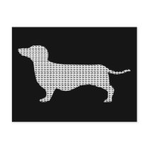 Dachshund Silhouette From Many Postcard