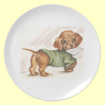 Dachshund Valentine Card plates