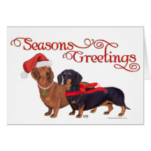 Dachshunds Christmas Greeting Cards