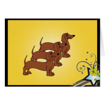 Dachshunds Greeting Card