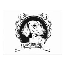 DACHSUND (2) POSTCARD