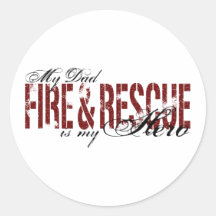 Dad Hero - Fire & Rescue Stickers