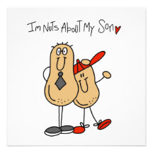 Dad - Nuts About My Son T-shirts and GiftsD Invitation