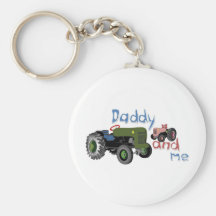 Daddy and Me Girl Tractors Key Chains