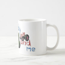 Daddy and Me Girl Tractors Mugs