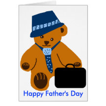 Daddy bear, Happy Father's Day card