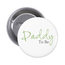 Daddy To Be (Green Script) Buttons